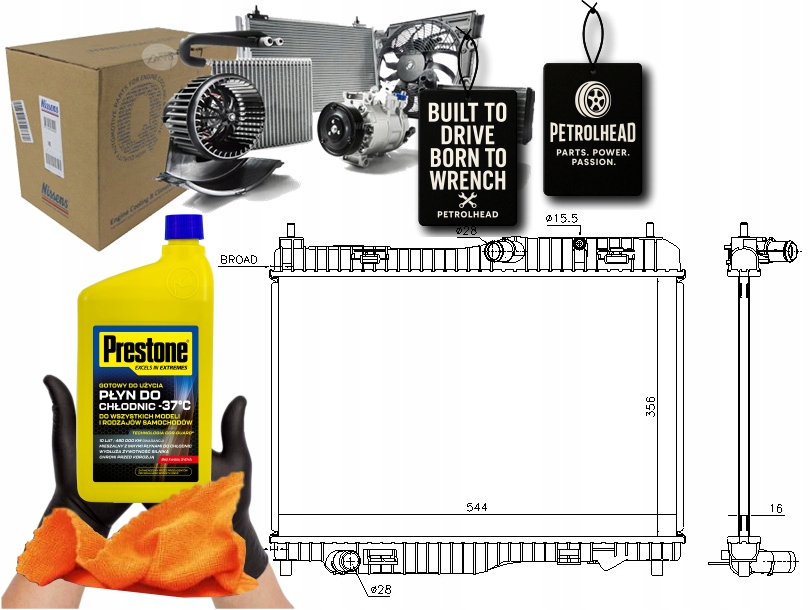 фото №1, Радіатор двигуна ford b-max ecosport fiesta vi to #petrolhead pro+ kit5