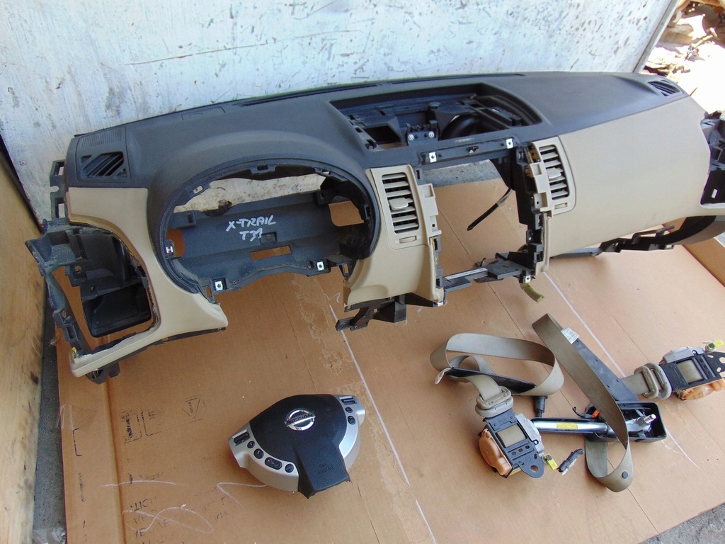 фото №6, Консоль подушки безопасности подушка безопасности ремни nissan x-trail t31 europa оригинал