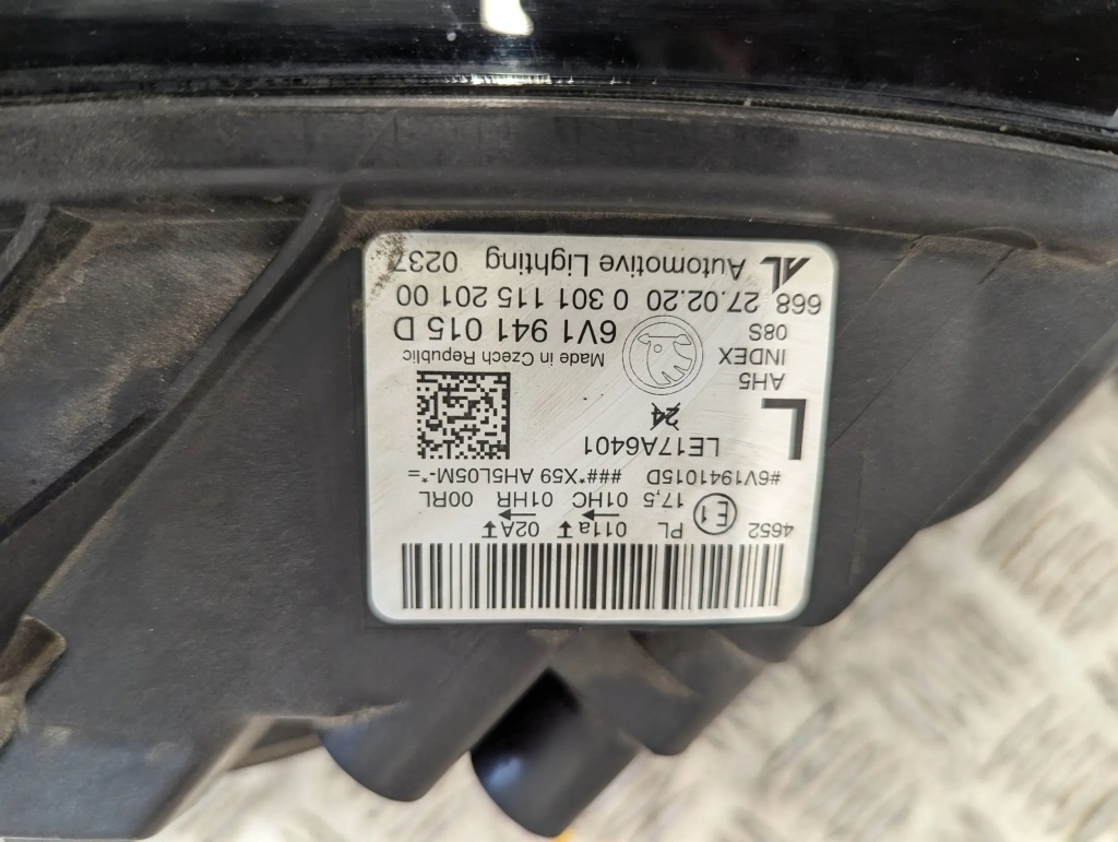 фото №10, Skoda fabia iii 6v 2018-2021 лампа перед передняя левая