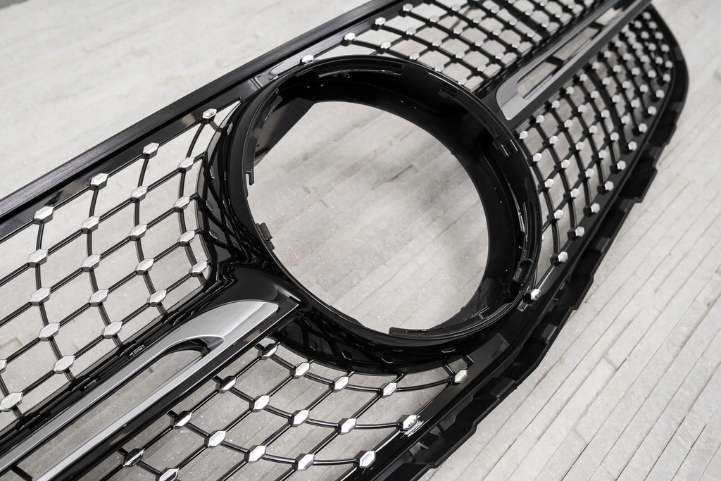 фото №12, Mercedes glc x253 2015-2019 решётка радиатора diamond чёрный