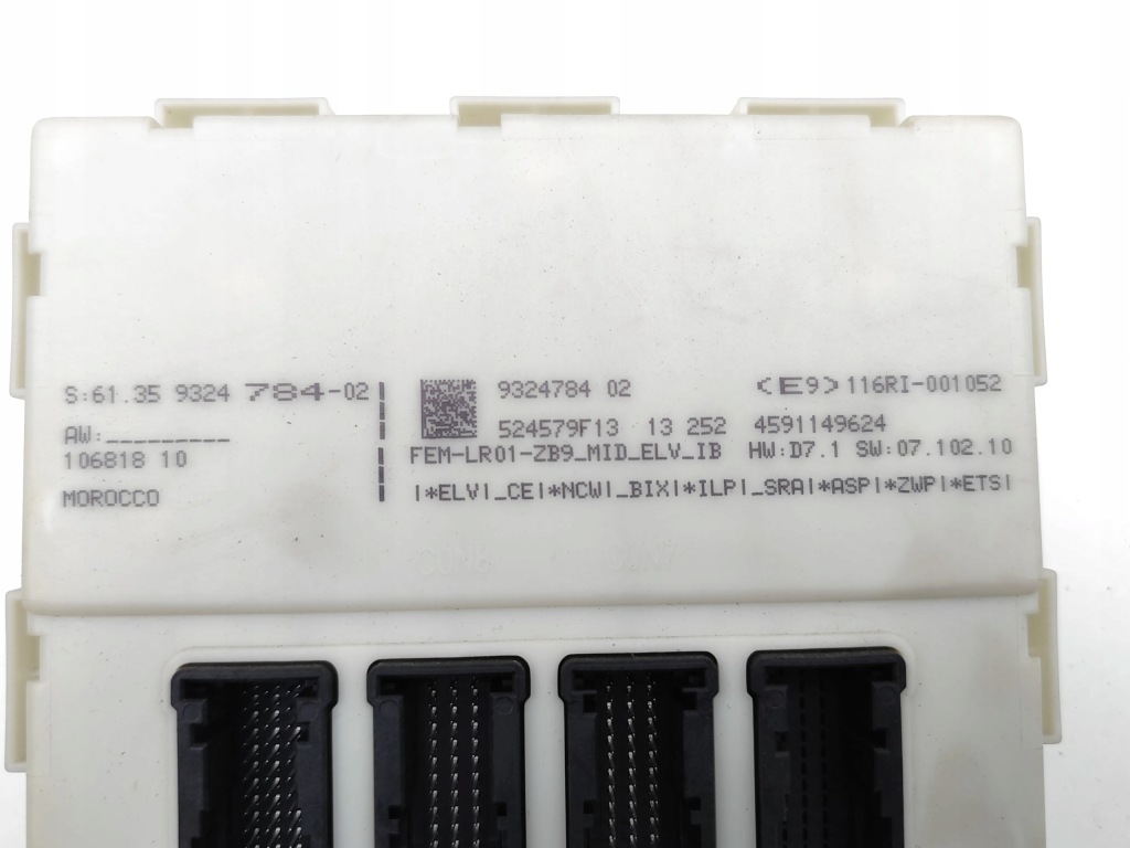 Bmw 1 series блок керування / модуль комфорту 116d дизель 85kw 116 hp 9324784 Зі Шроту