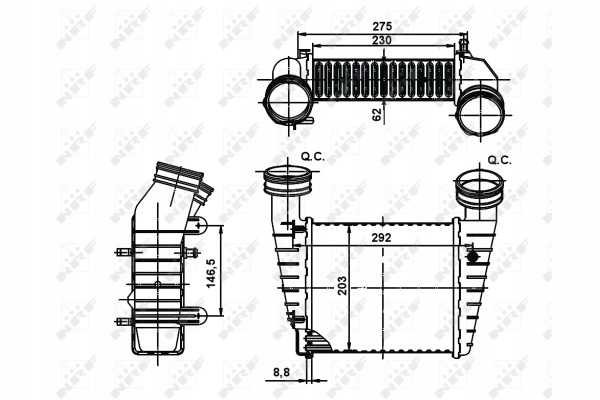 Nrf интеркулер vw passat 1,9tdi в Украине