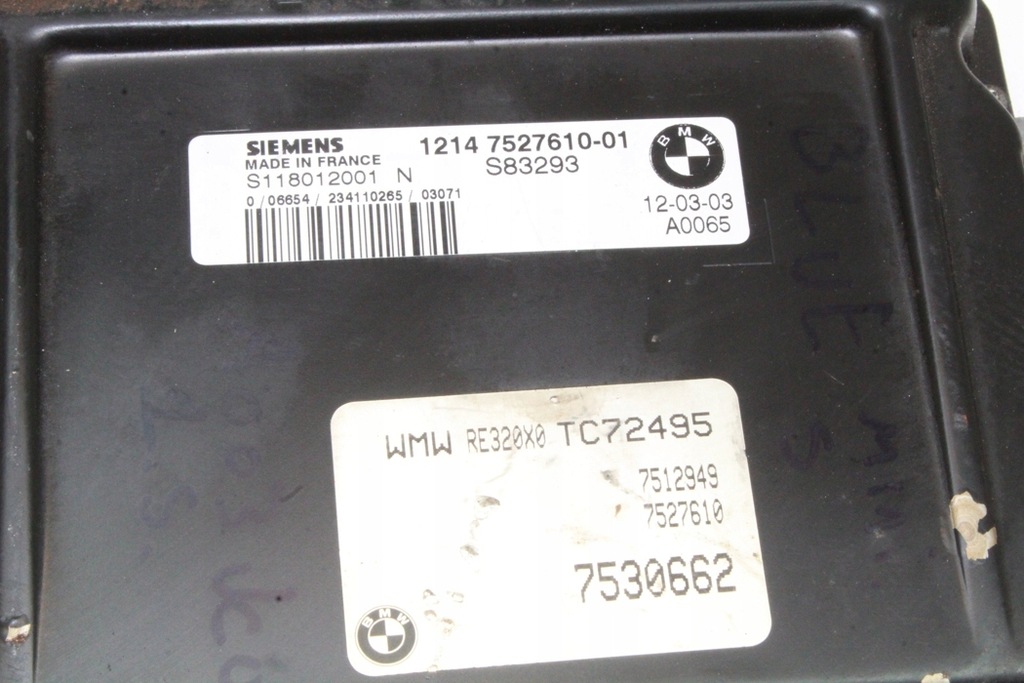 фото №1, Бортовой компьютер двигателя mini cooper r50, r53 7527610 2004