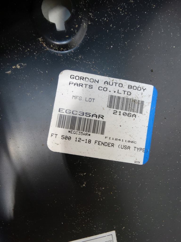 фото №11, Крыло правый перед fiat 500 112582951