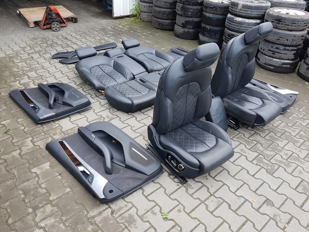 фото №5, Audi a8 d4 4h 09-13r сиденья кожаный заднее сиденье europa