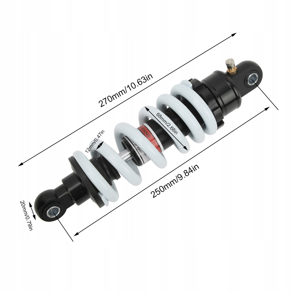 фото №10, Амортизатор пружина 12mm регулируемые амортизатор 250mm motocykli quady