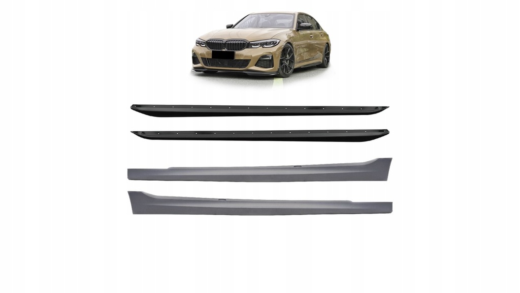 фото №1, Пороги спортивні do bmw 3 g20, g80 sedan 2018 - стиль m набір