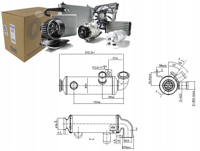 фото №1, Радиатор выхлопных газов citroen c1 c2 c2 enterprise c3 i c3 pluriel nemo