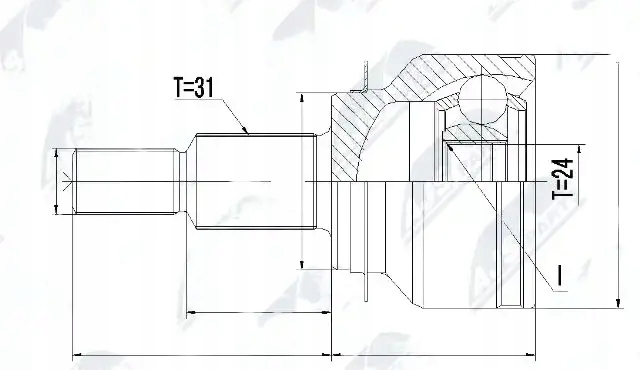 Купити Шрус  піввісь npz-mz-055 nty mazda 6