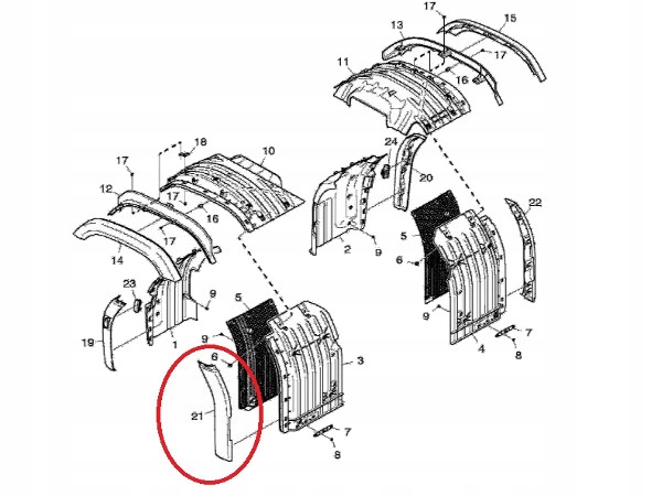 фото №4, Scania s r ngs 2016- молдинг крыла задняя левая