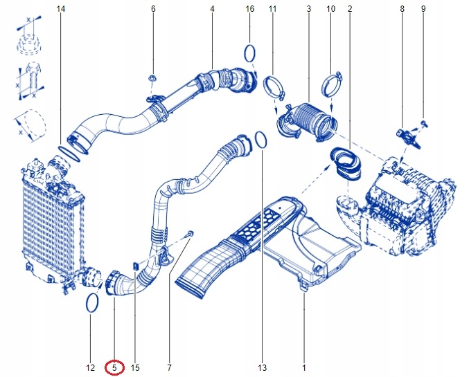 Шланг интеркулер r clio 2 1.5/1.6dc 144608957r renault оригинальный номер Недорого