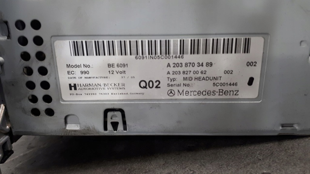 фото №4, A2038703489 радио mercedes w203 00-07