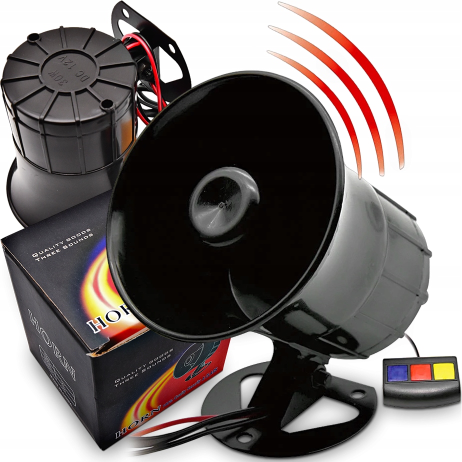 фото №1, Сирена policja straż tir 3 tonowa клаксон megafon сигнал сигнал сигнальна