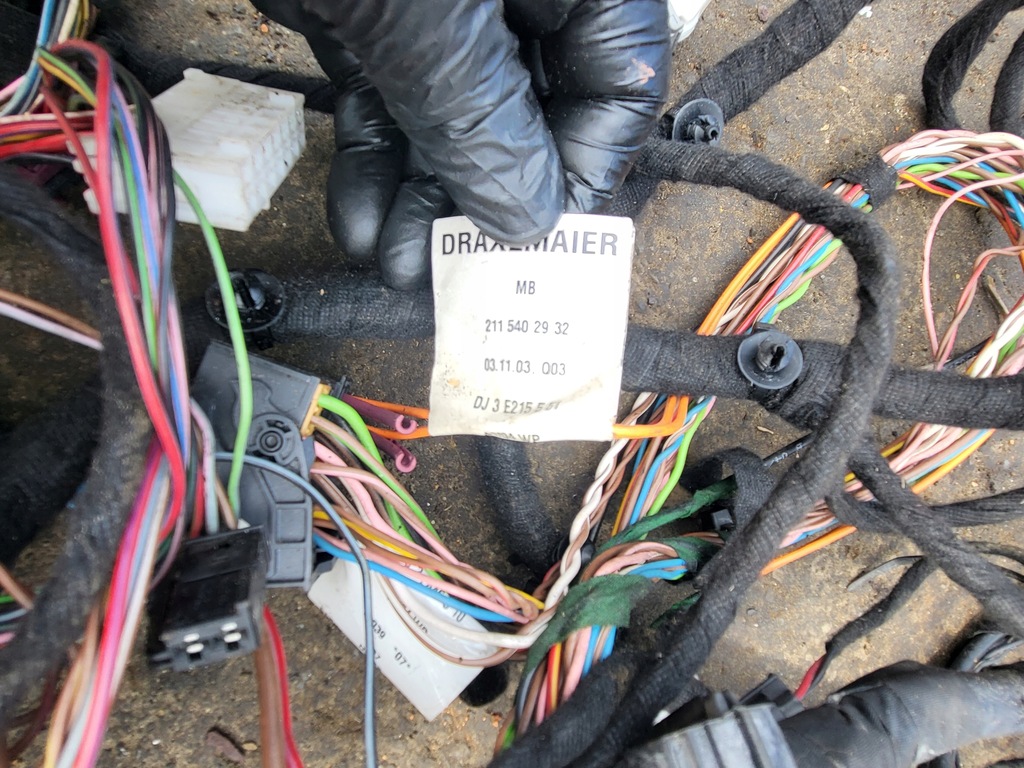 фото №8, Электропроводка жгут трубопровод кабели разъёмы mercedes e w211 оригинальный номер europa