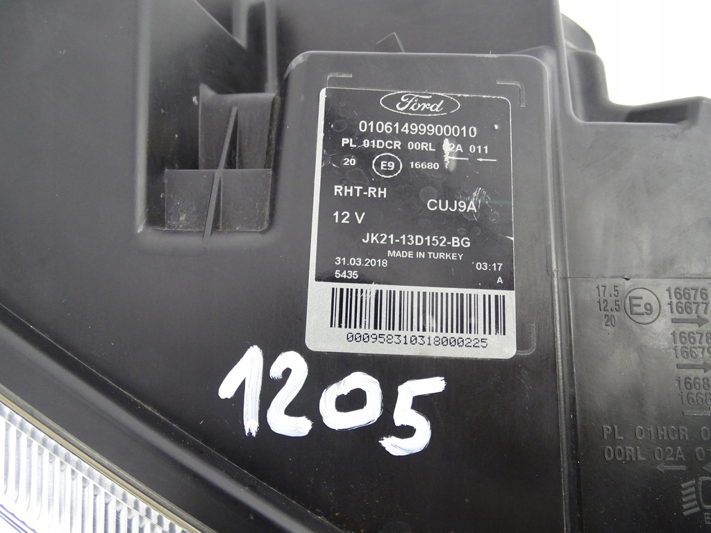 фото №9, Лампа передняя правая transit custom ксенон lift