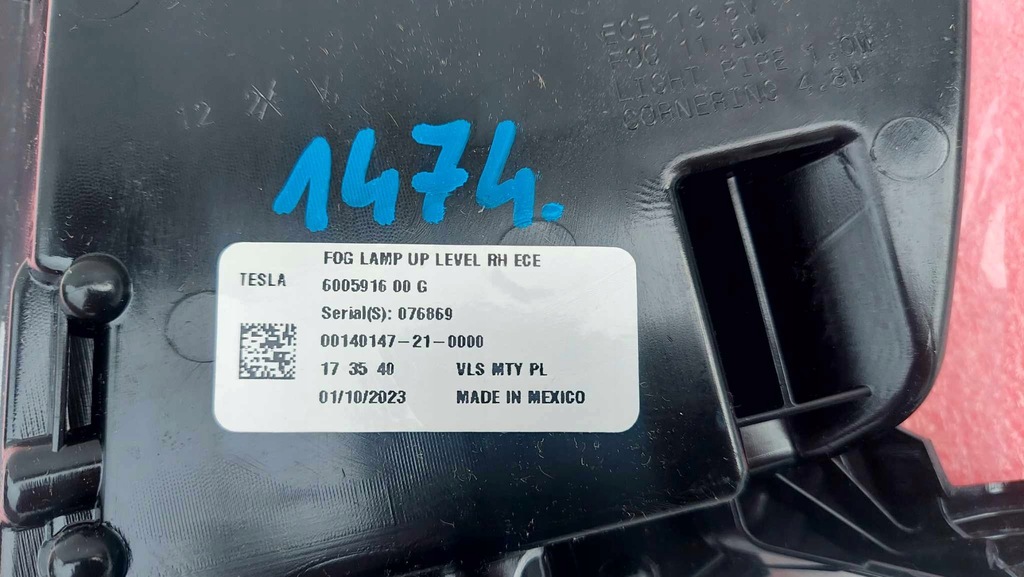 фото №5, Tesla model s протитуманна фара led drl правий новий оригінальний номер 1474