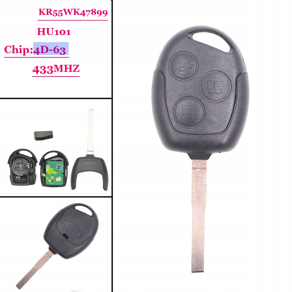 фото №1, Pilot ключ ford 433mhz 4d63 40bit