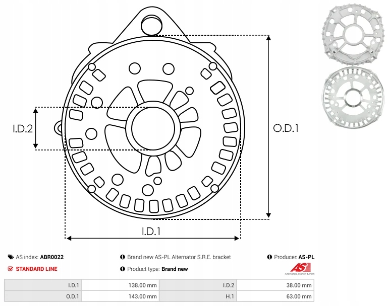 Задні корпус генератора abr0022 bosch as-pl Доставка