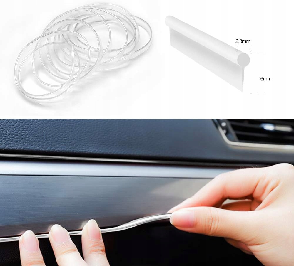 5m світловод  el wire led rgb стрічка ремінь освітлення салону usb 7 кольорів Недорого