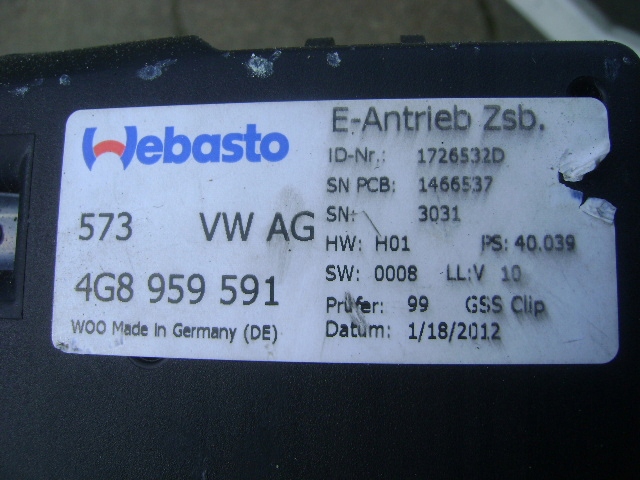 фото №10, Audi a6 c7 sedan люк дах панорама 4g5877041 4g5877255 jj3 4g8959591