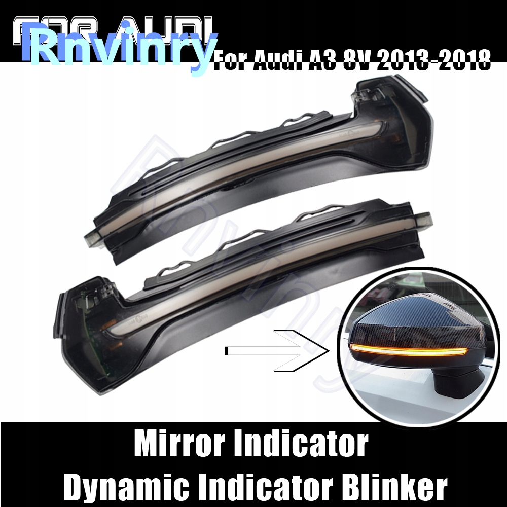 фото №7, Rnvinry audi a3 8v s3 rs3 боковий поворотник світло w дзеркало