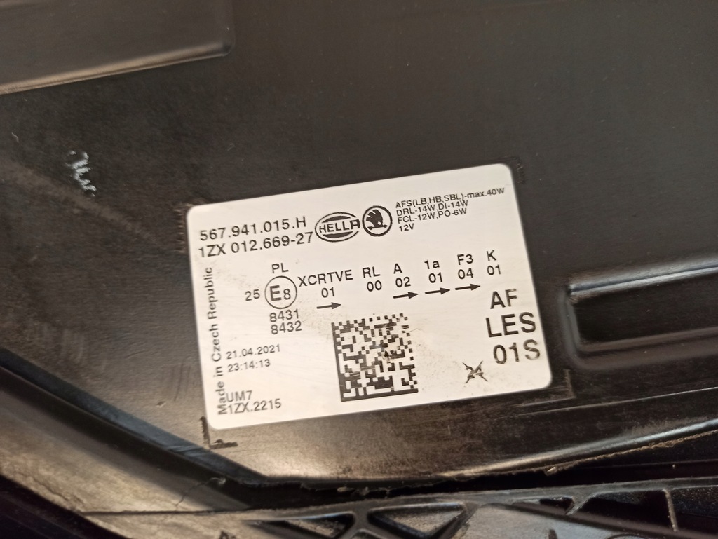 фото №16, Skoda kodiaq лампа левый перед 567941015h rhd