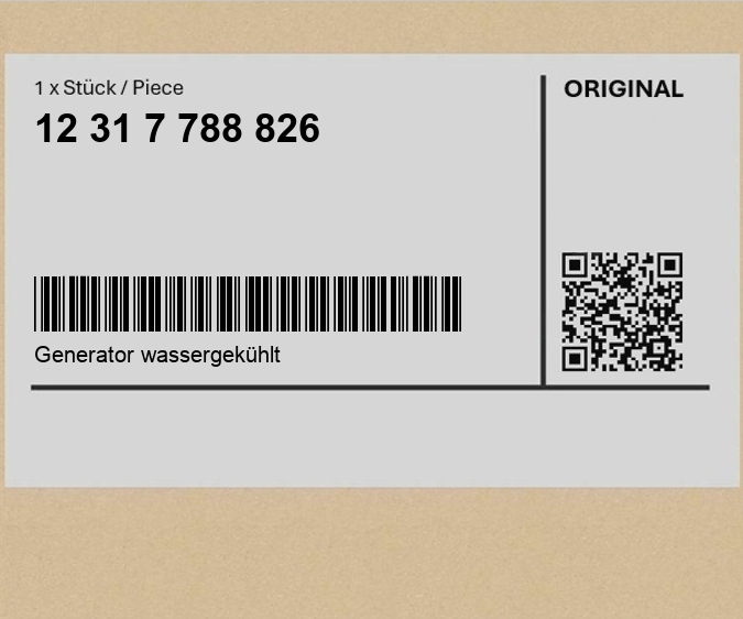 фото №1, Генератор охолоджуваний wodą bmw 7 e65