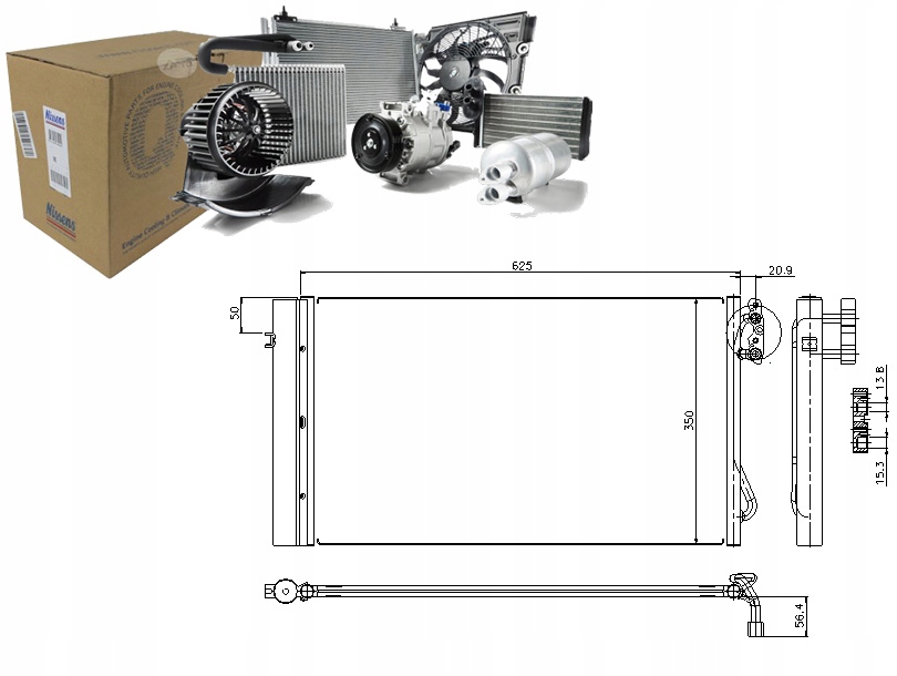 фото №1, Nissens 94873 конденсатор, кондиционер
