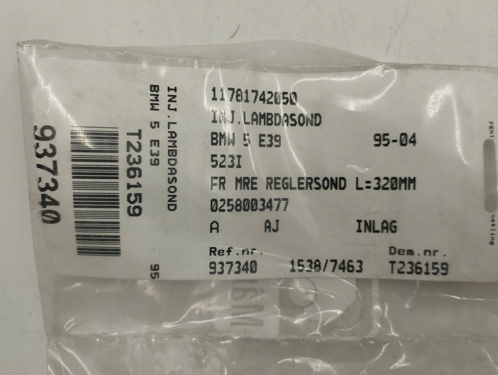 фото №3, Bmw 5 e39 2002 датчик лямбда-зонд