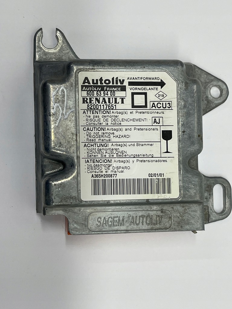фото №1, Датчик подушка безопасности renault megane ii 8200117651