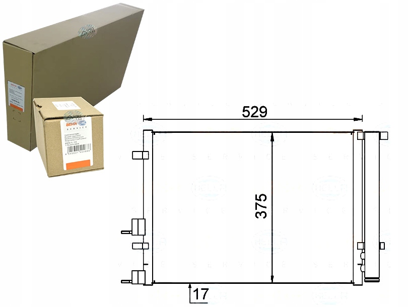 фото №1, Behr hella конденсатор радиатор кондиционера 976061