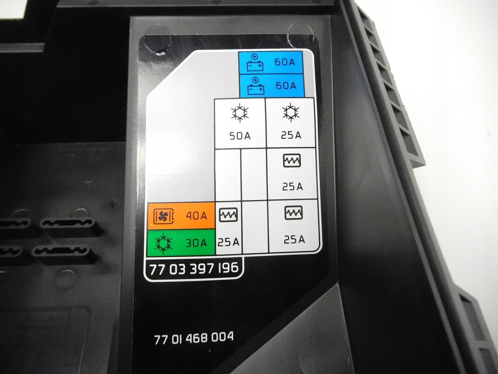 фото №5, Крышка коробка предохранитель. renault twingo 7701468004