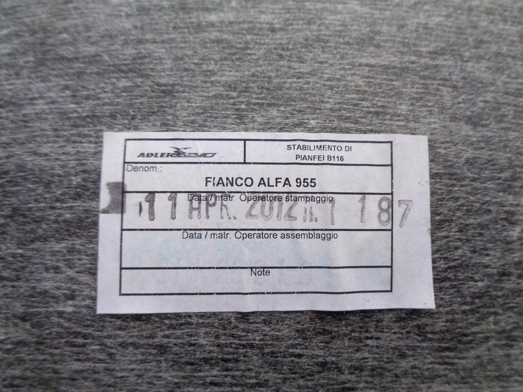 фото №8, Оббивка обшивка alfa romeo mito 08- лівий задній