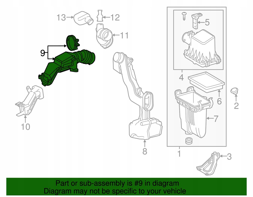 фото №9, Труба впускная фильтра воздуха toyota prius awd-e prius prime оригинальный