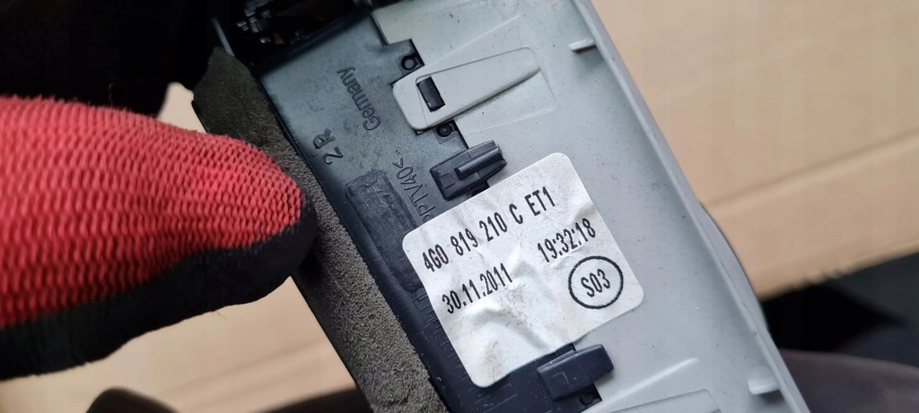 фото №11, A7 4g решітка обдув права правий задня стійка поперечина 4g0819210c a6 c7 4g