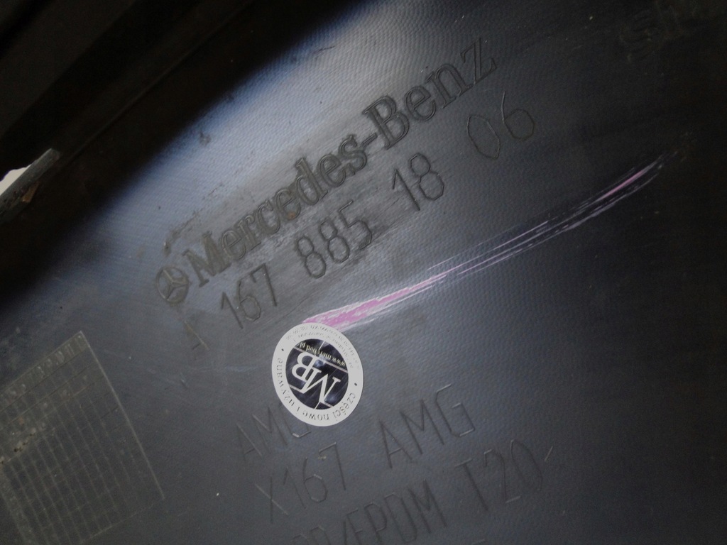 фото №12, Mercedes gls x167 167 накладка спойлер нижній w бампер amg + молдинг ніч