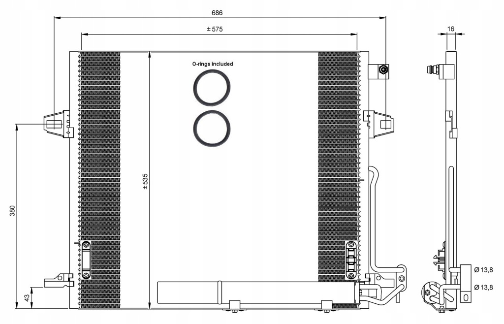 фото №12, Конденсатор кондиціонера mercedes gl x164 06-, m
