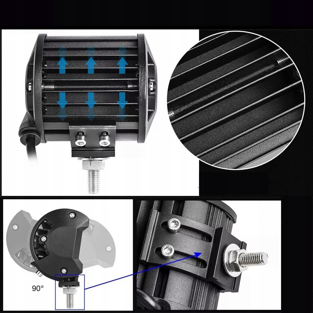 Лампа рабочая led 480w 12-24v противотуманная фара фара прожектор do тягач 2szt Киев