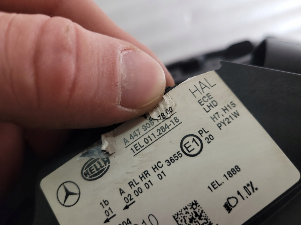 фото №13, Лампа правый перед правая mercedes w447 v-klasa vito