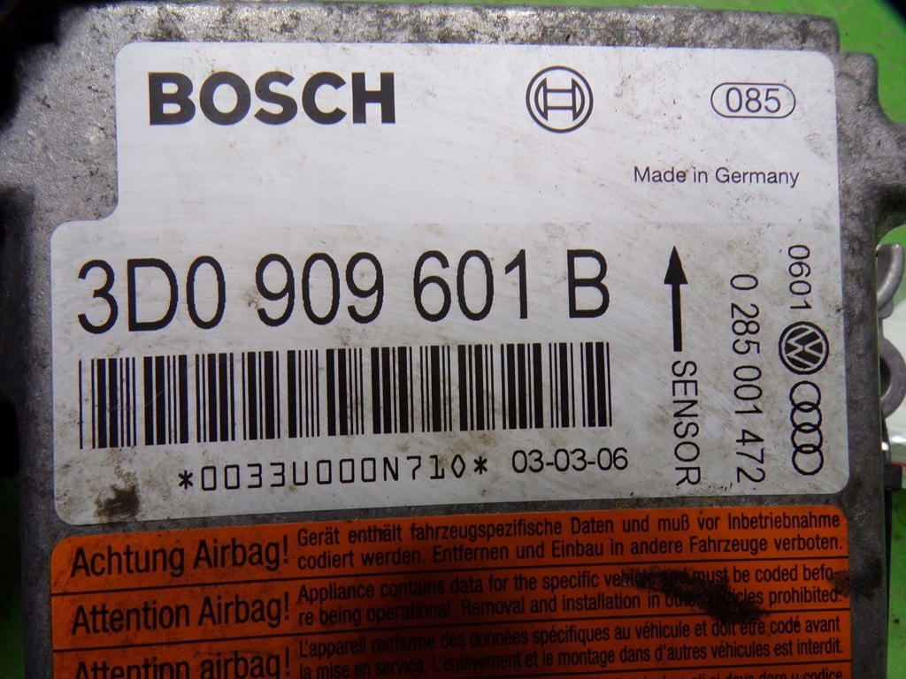 фото №7, Volkswagen touareg i датчик модуль подушка безопасности 3d0909601b 0285001472