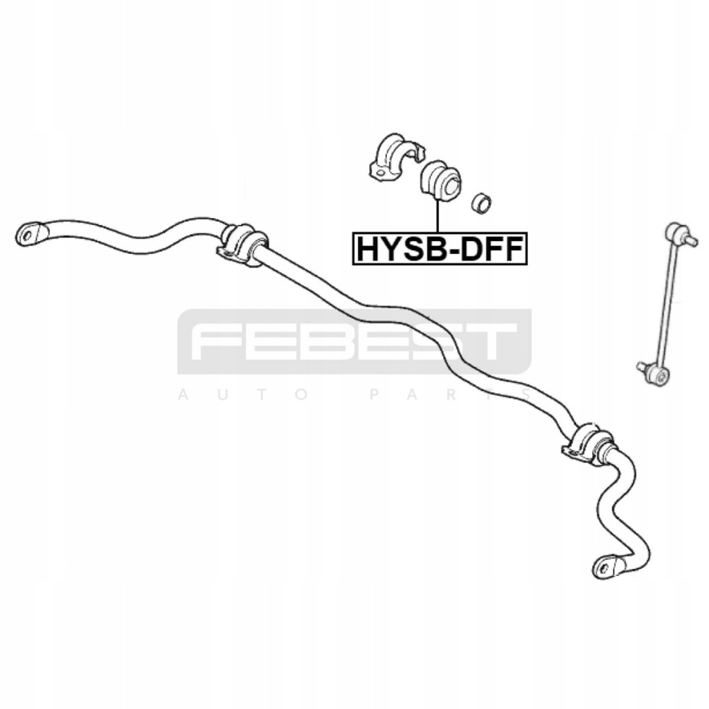 фото №4, Гумовий елемент стабілізатора задня febest hysb-dff