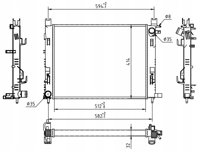фото №1, Hart 614 516 радиатор, система охлаждение двигателя