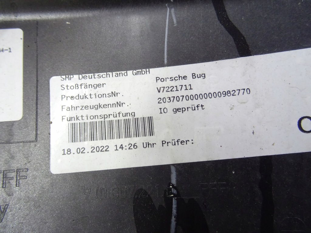 фото №13, Porsche taycan бампер перед передний 9j1807221