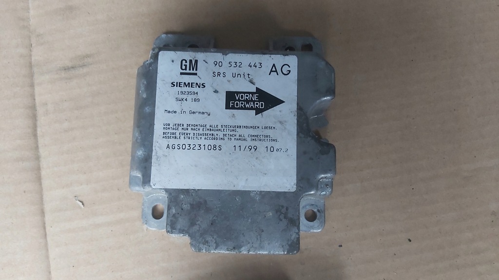 фото №1, Датчик подушка безпеки opel оригінальний номер 90532443