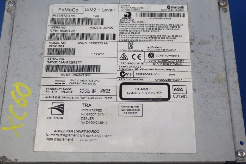 фото №2, Volvo xc60 радіо програвач зчитувач cd