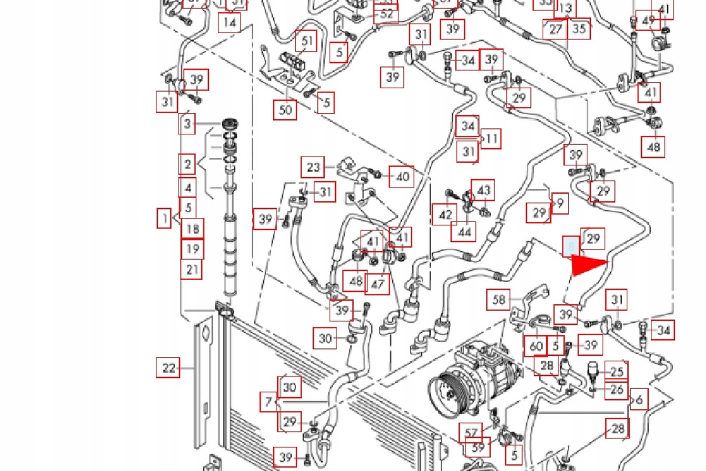 фото №7, Audi q7 4l wąż кондиционера 7l6820017d новый оригинальный