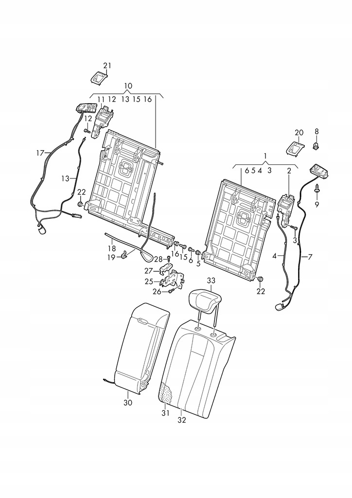 фото №10, 8w6885681a трос складывания сиденье a5 f5 8w coupe