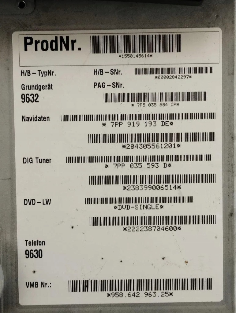 Купить Радио без навигации porsche cayenne 92a 7pp919193de бензиновый 220kw 2016