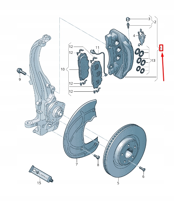 фото №2, Audi q8 4m передня частина правий brake супорт 4m0615108bs