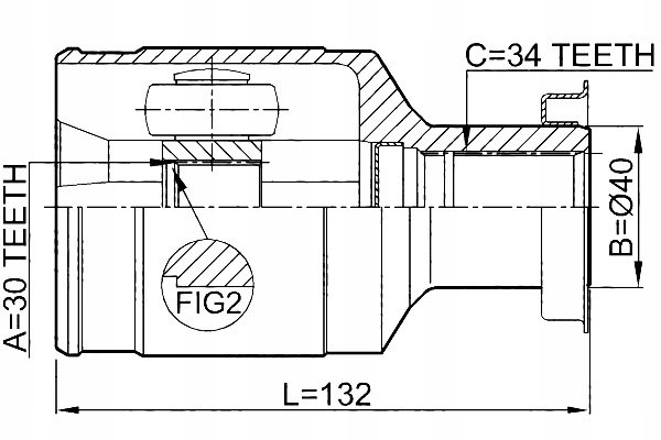 Шрус  піввісь внутрішній chrysler 300c 2004-2010 febest Доставка